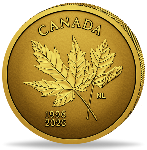 1 $ „30 Jahre Maple Leaf“, Polierte Platte, Reverse Proof - Münze Vorderseite