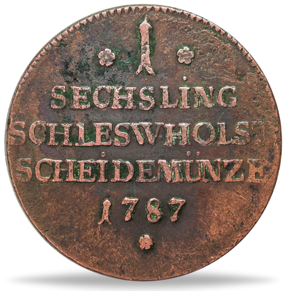 1 Sechsling „Schleswig Holstein“ 1787  - Münze Vorderansicht