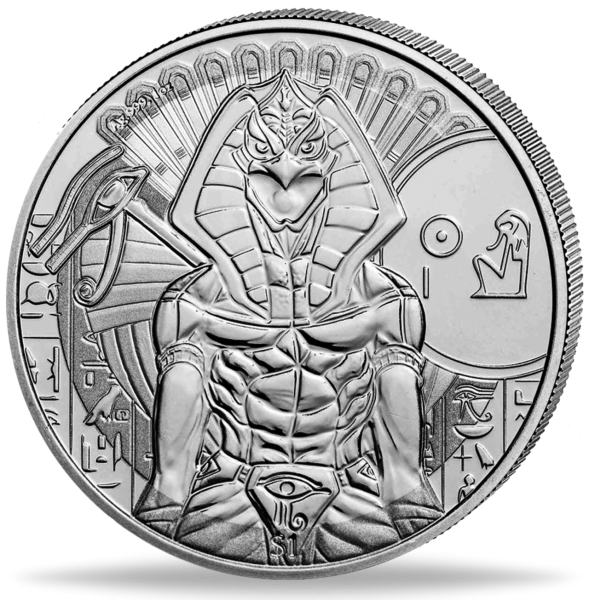 1 Dollar Ra, Egyptian Gods - Münze Vorderseite