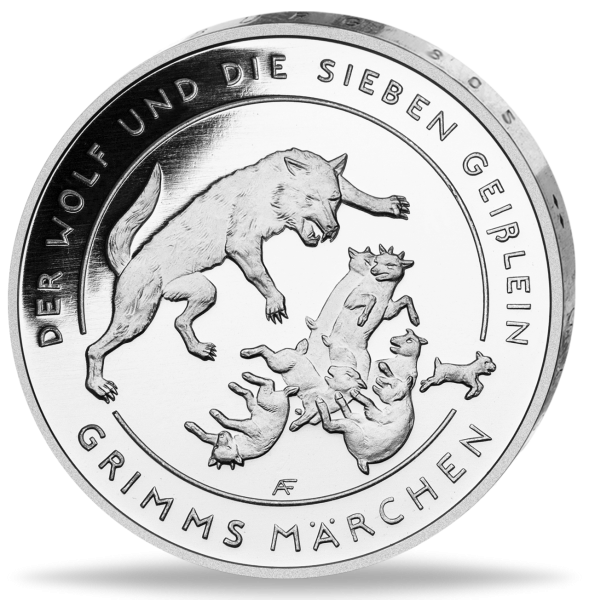 20 Euro Der Wolf und die 7 Geißlein - Silber - Münze Vorderseite