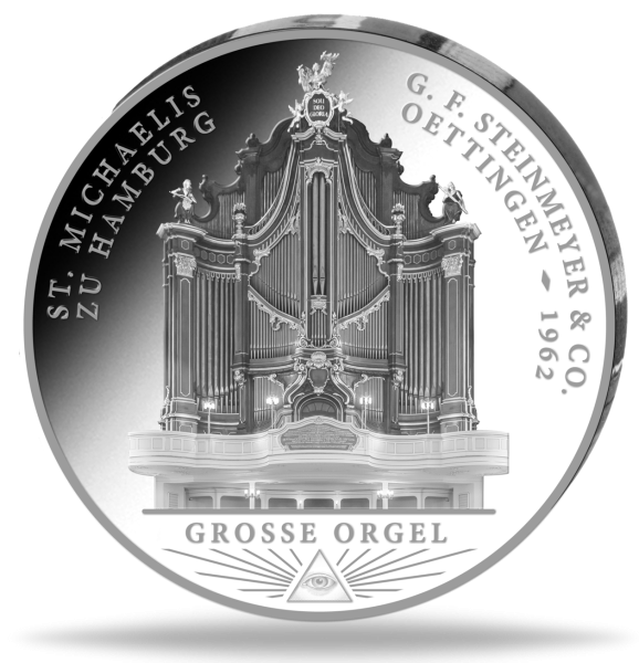 Michel Gedenkprägung Orgel  - Vorderseite Münze