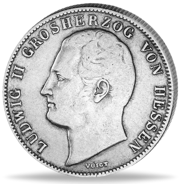 1/2 Gulden Großherzog Ludwig II. - Münze Vorderseite