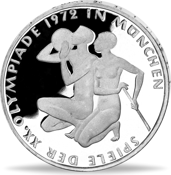 10 Deutsche Mark Olympia - Vorderseite Münze