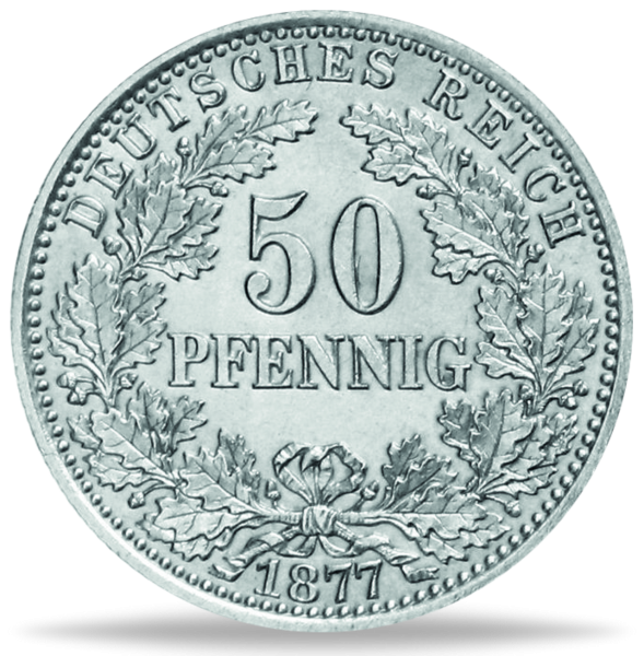 0 Pfenning 1877-1878 Eichenkranz Jäger 8 - Silber - Münze Vorderseite