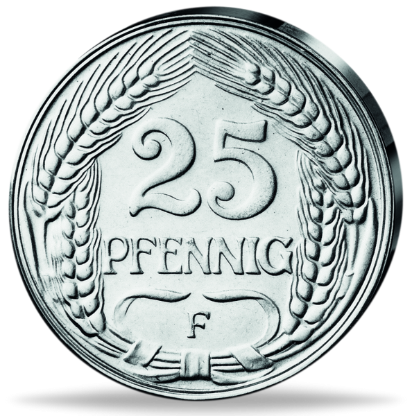 25 Pfennig 1909-1912 Ährenkranz Jäger 18 - Münze Vordrseite