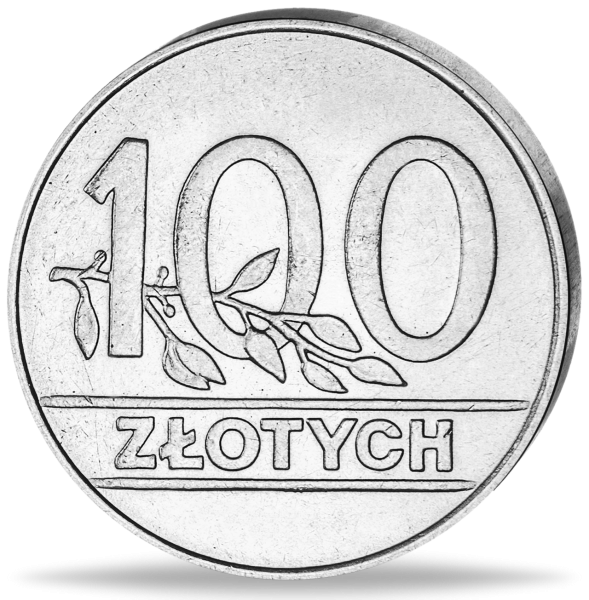 100 Zloty Republik Polen - Münze Vorderseite