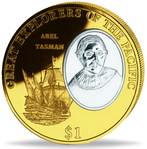 1 Dollar Abel Tasman - Vorderseite Münze