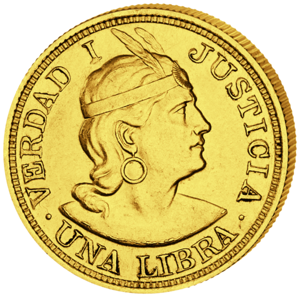 1 Libra Inka Portrait - Vorderseite Münze
