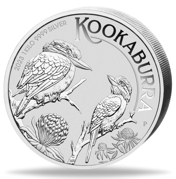 Australien 30 Dollar Kookaburra 1 Kilo Silber 2023 - Münze Vorderseite