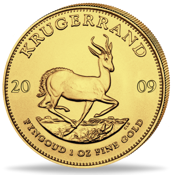 Südafrika Krügerrand 1 Unze Gold 2009 - Münze Vorderseite