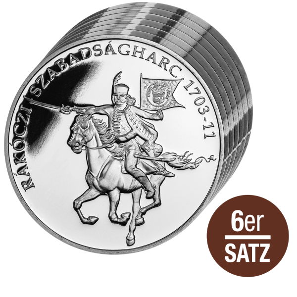 6 Gedenkprägungen Ungarn - B - Satz