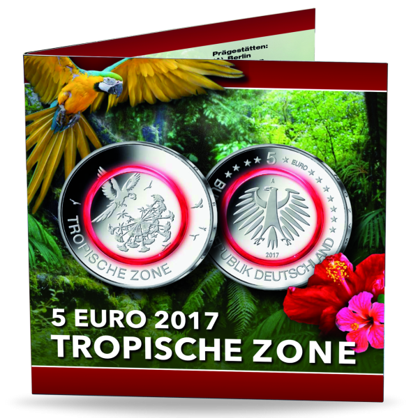 5 Euro Tropische Zone 2017 - Münze in Album