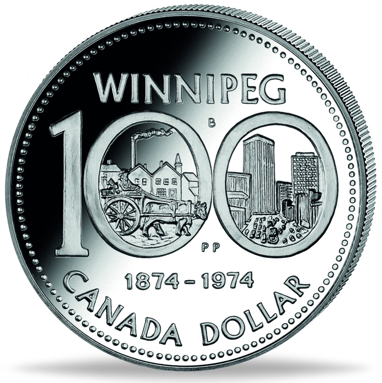 Kanada, 1 Kanadischer Dollar 1974, Stadt Winnipeg - Silber | Münzen ...