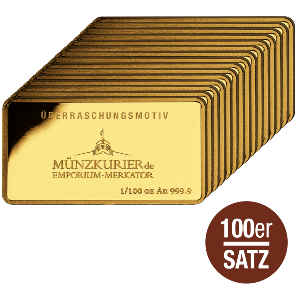 100x1/100 oz AU-Barren - Satzbild