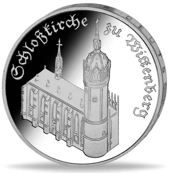 5 Mk Schlosskirche Wittenberg - Münze Vorderseite