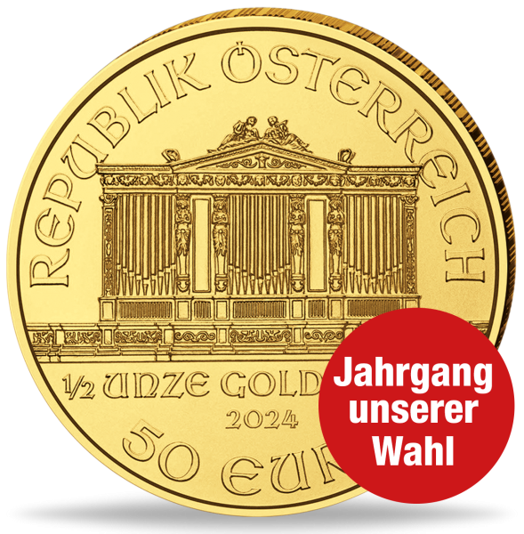 10 Euro Philharmoniker 1/10 Unze Gold - Münze Vorderseite