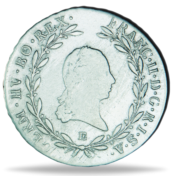 20 Kreuzer „Franz II.“ Silber - Münze Vorderseite