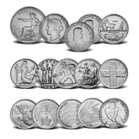 15 x5 Sfr Gedenkmuenzensatz - Satzbild 15 x5 Sfr Gedenkmuenzensatz - Satzbild