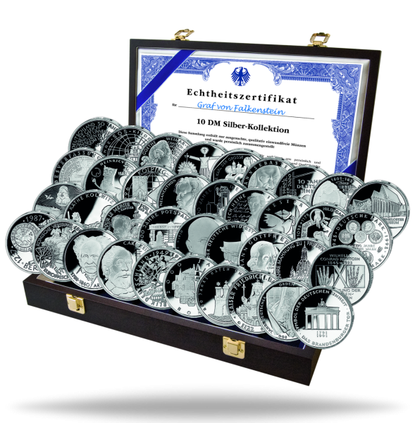 Deutschland, 37x 10 DM Komplettsatz 1987-2001 (37 Münzen) - Satzbild