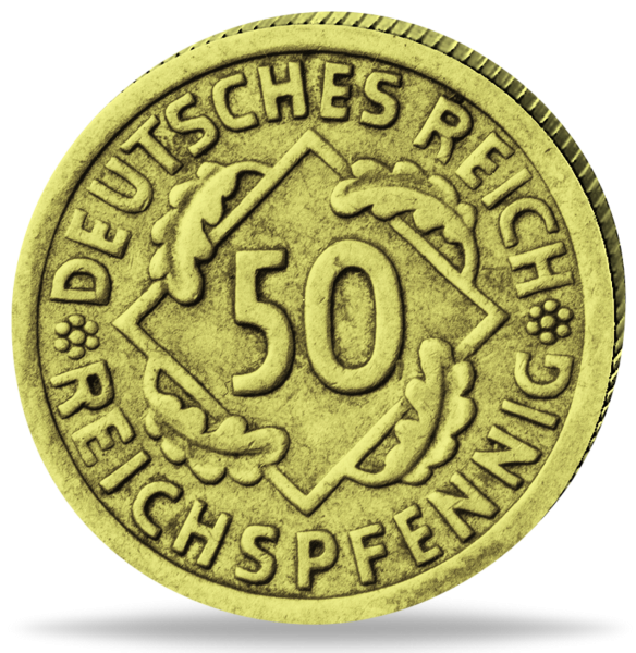 50 Reichspfennig - A 1924 - Münze Vorderseite
