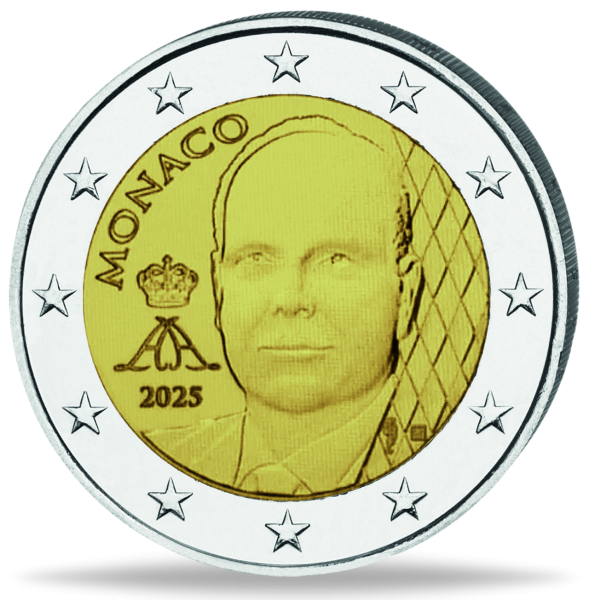 Monaco, 2 Euro Kursmünze mit neuem Münzmotiv., 2025, bfr. - Münze Vorderseite