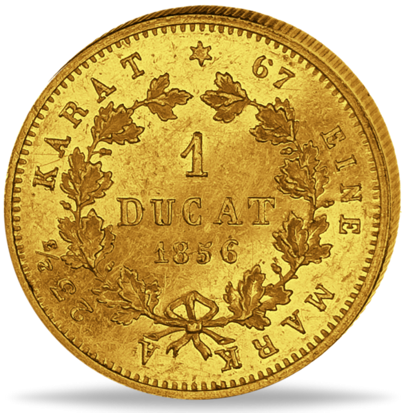 Dukat Frankfurt 1856 - Vorderseite Münze