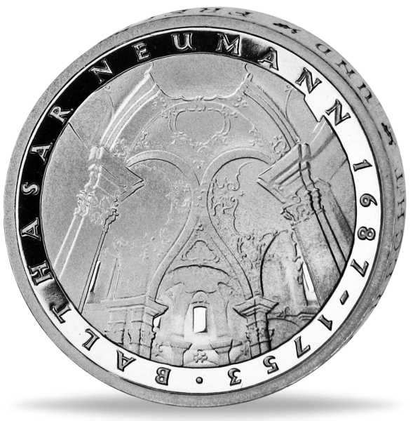 5 Deutsche Mark Balthasar Neumann - Vorderseite BRD Silbermünze