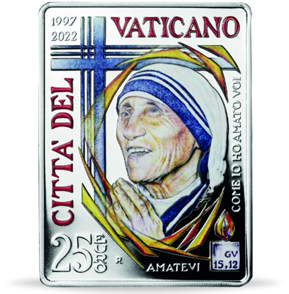 25 Euro Vatikan Mutter Teresa - Vorderseite Münze