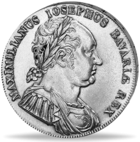 Konventionstaler 1818, König Maximilian I. (Thun 45) Silber - Münze Vorderseite Konventionstaler 1818, König Maximilian I. (Thun 45) Silber - Münze Vorderseite