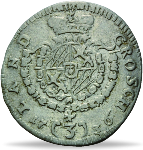 3 Kreuzer Königreich Bayern - Münze Rückseite