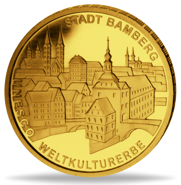 100 Goldeuro UNESCO-Weltkulturerbe Stadt Bamberg - Münze Vorderseite