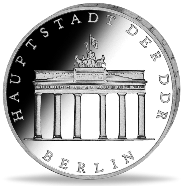 5 Mark der DDR „Brandenburger Tor“ - Münze Vorderseite