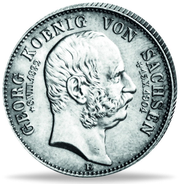 Königreich Sachsen, 2 Mark Georg - Tod Jaeger 132  - Münze Vorderseite