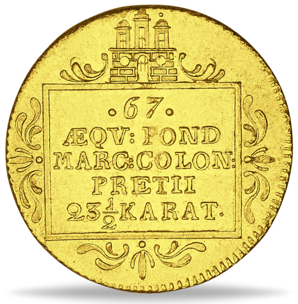 Freie und Hansestadt Hamburg, Dukat 1807, Münze Rückseite