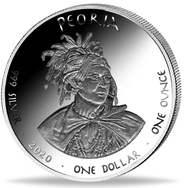 1 US-Dollar Peoria - Illinois - Münze Vorderseite