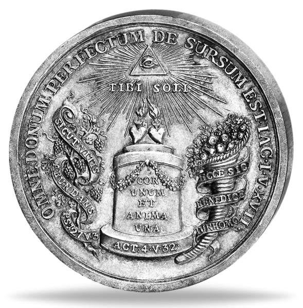 Frankfurt am Main, historische Silber-Gedenkprägung 1774 - Münze Vorderseite
