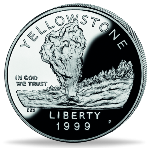 1 US Dollar Yellowstone Nationalpark - 1999 - Münze Vorderseite