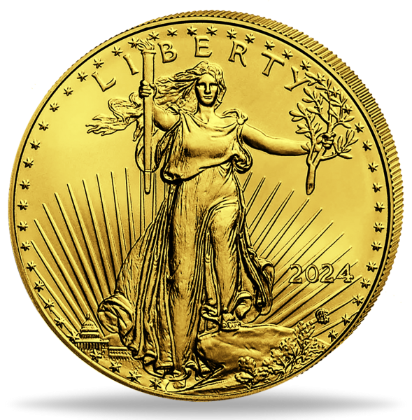 USA 50 Dollar American Eagle 1 Unze Gold 2024 - Münze Vorderseite