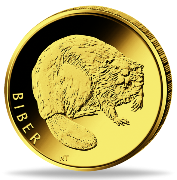 20 Euro Biber Gold - Münze Vorderseite
