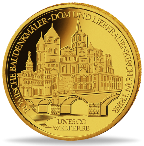100 Goldeuro „UNESCO-Weltkulturerbe Altstadt Trier“ - Münze Vorderseite