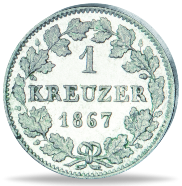 1 Kreuzer Großherzogtum Hessen - Münze Vorderseite