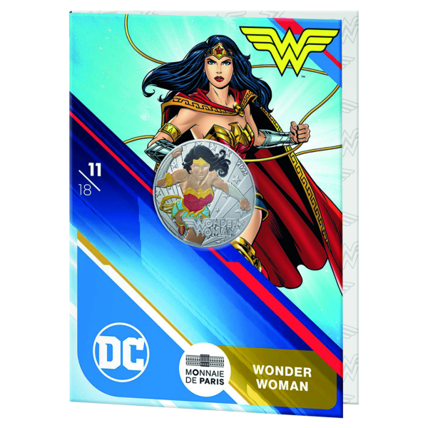 10 Euro Wonder Woman, 2025, Silber, mit Farbappli. - Münze in Coincard