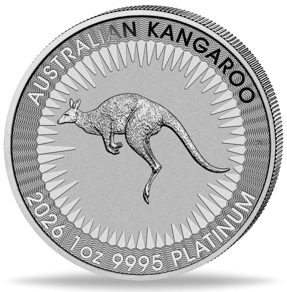 100 Dollar Känguru/Kangaroo 1 Unze Platin - Münze Vorderseite