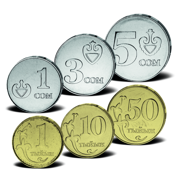 9 61 Com Münzset Kirgistan - Gruppenbild