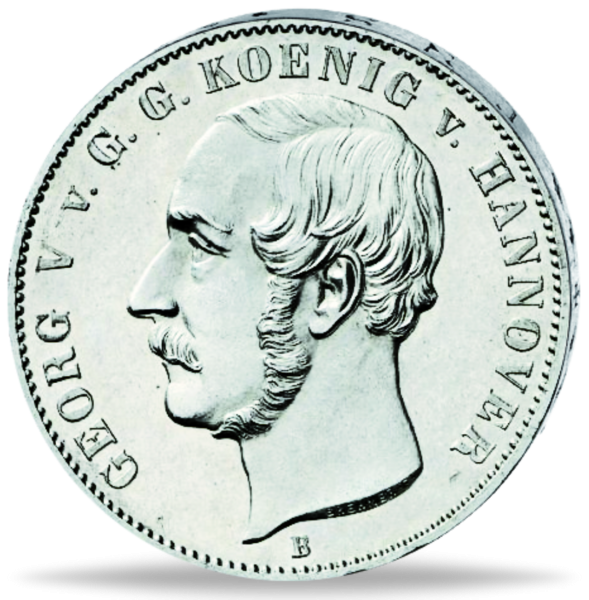 Ausbeutetaler Georg V. Thun 170 - Vorderseite Münze