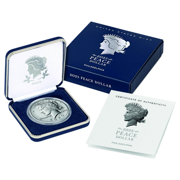 USA, 1 Peace-Dollar 2025, stempelglanz - Silber - Lieferumfang