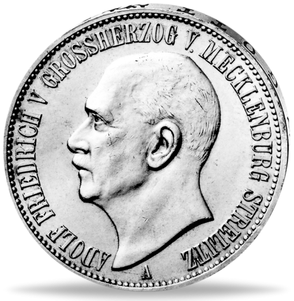 3 Mark Großherzog Adolf Friedrich - Vorderseite Münze