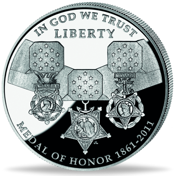 USA, 1 Dollar Medal of Honor, 2011 - Münze Vorderseite