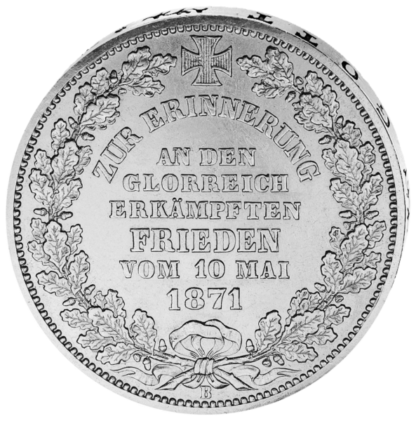 Siegestaler Bremen 1871 - Vorderseite Münze