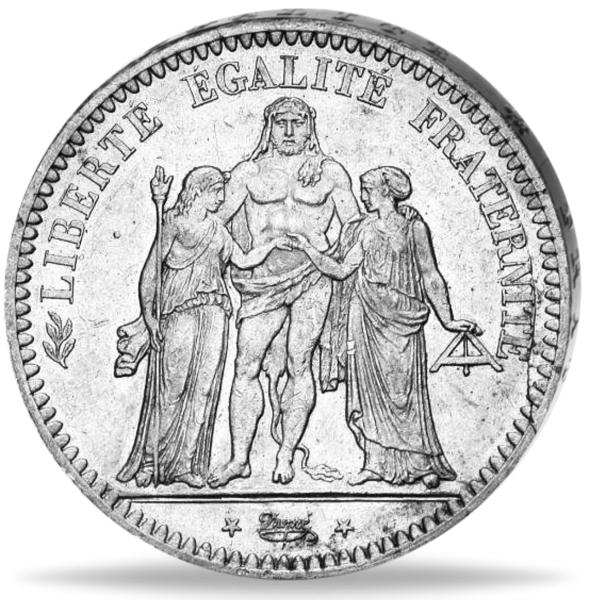 5 Französische Franc Herkules - Vorderseite Münze